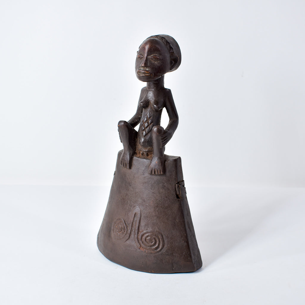 Luba Figural Wood Bell Congo