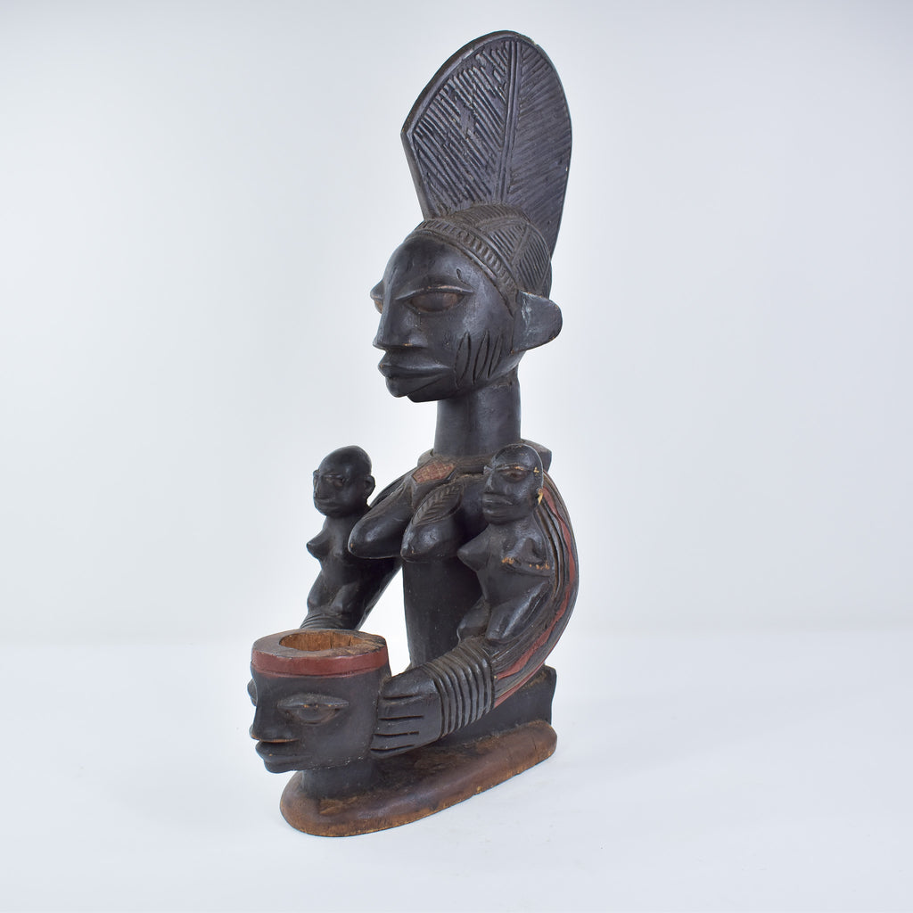 Yoruba Female Bowl Bearer Figure Nigeria