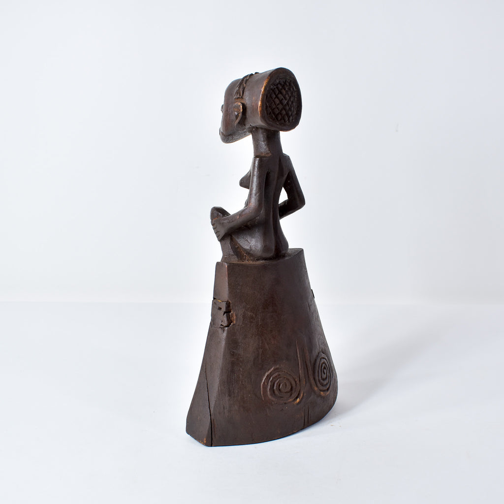 Luba Figural Wood Bell Congo