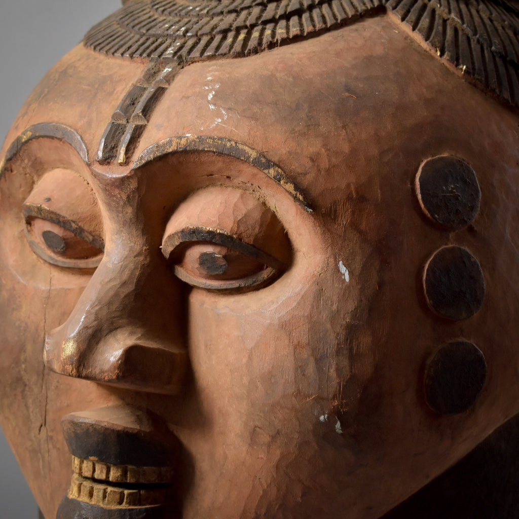 Igbo Huge Wood Carved Mask Nigeria