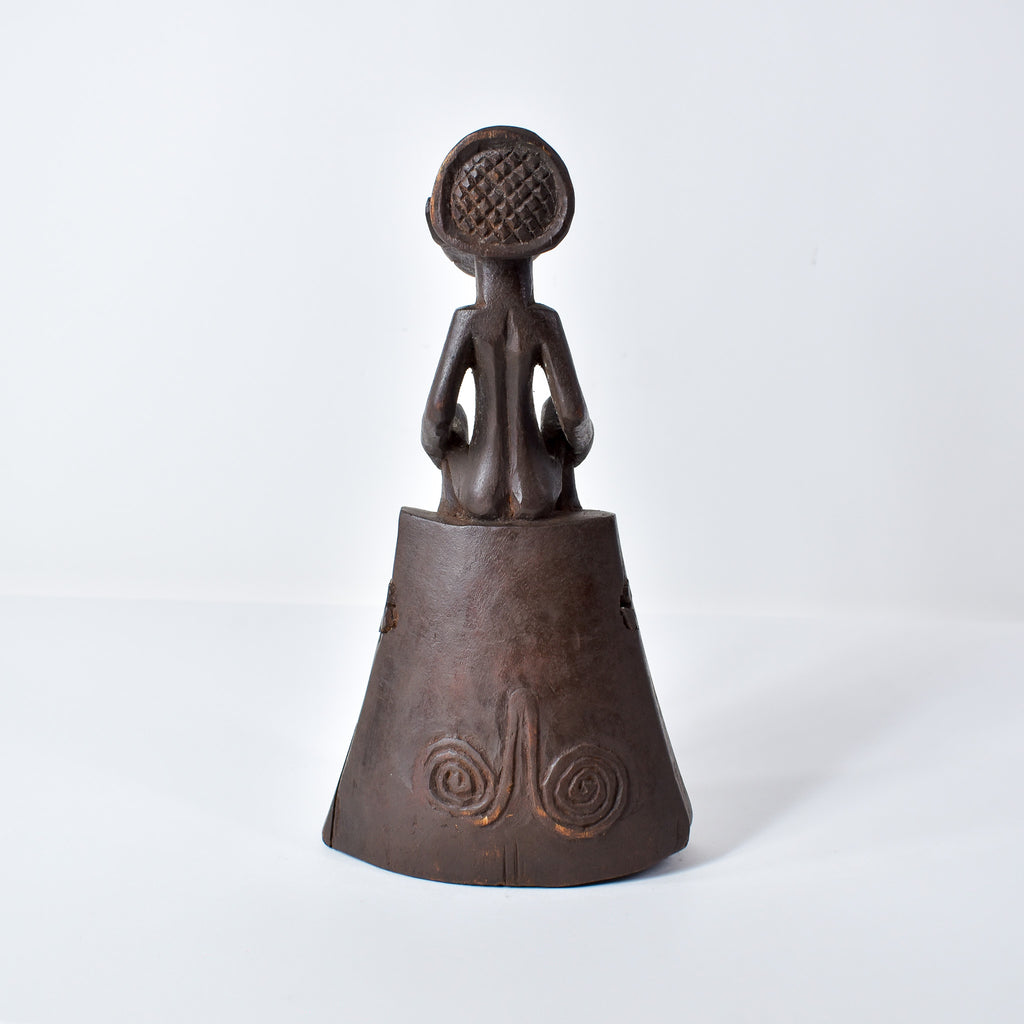 Luba Figural Wood Bell Congo