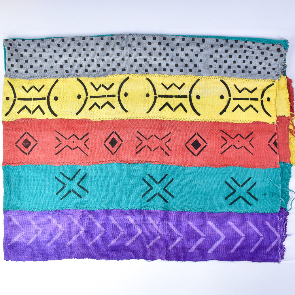 Colorful Mudcloth Textile Mali 65x41 Inch