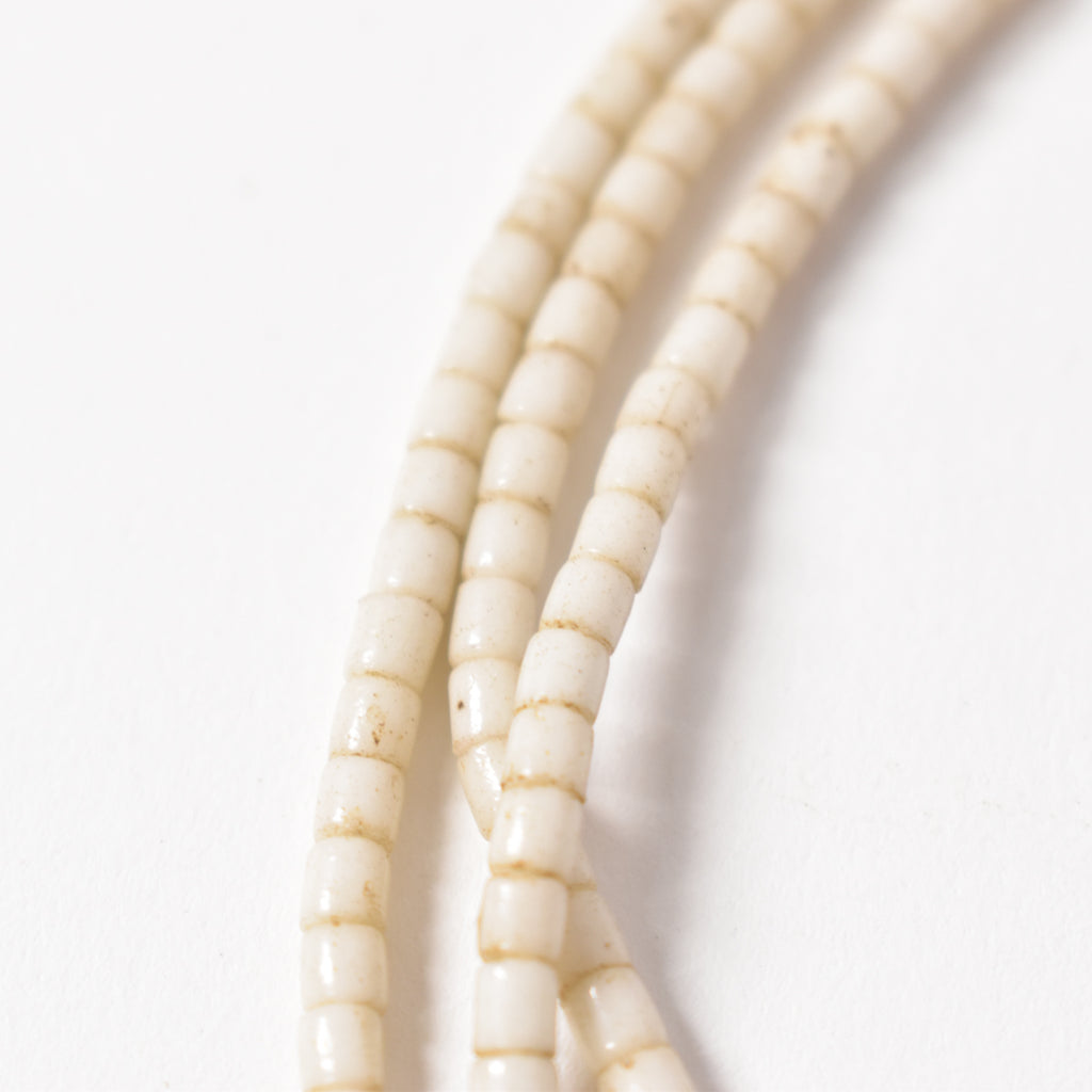 White Tile Trade Beads Set Of Three