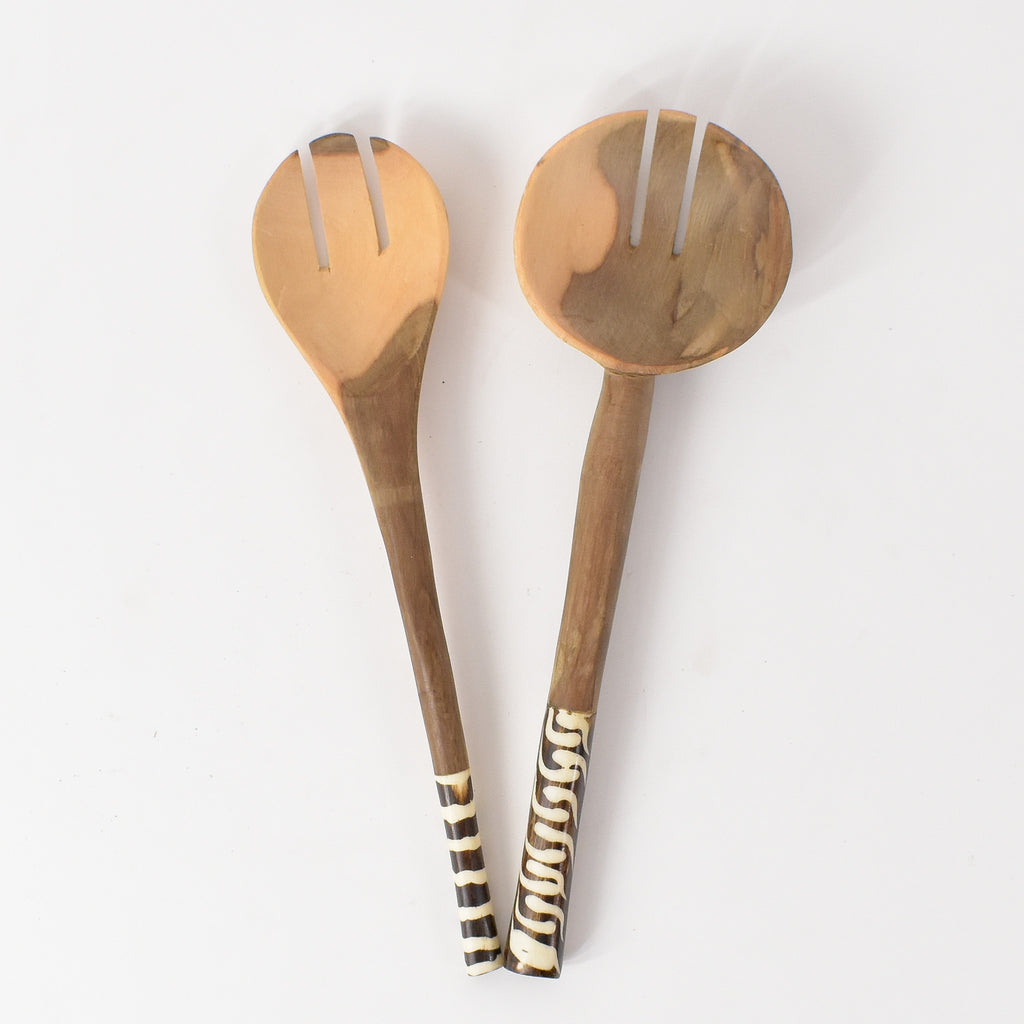 Bone Handle Serving Spoon Set Kenya