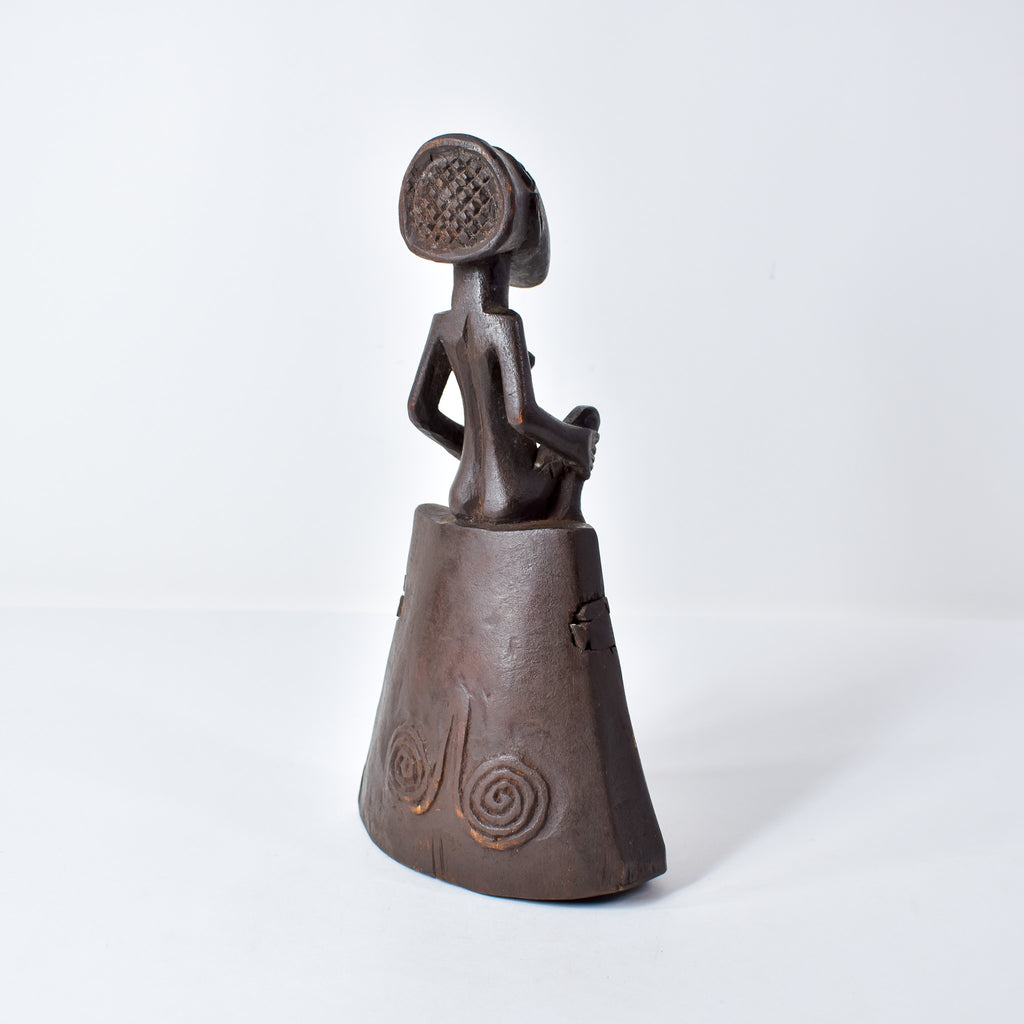 Luba Figural Wood Bell Congo