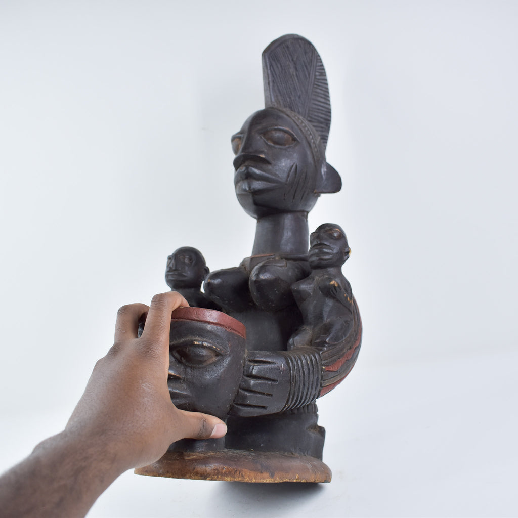 Yoruba Female Bowl Bearer Figure Nigeria