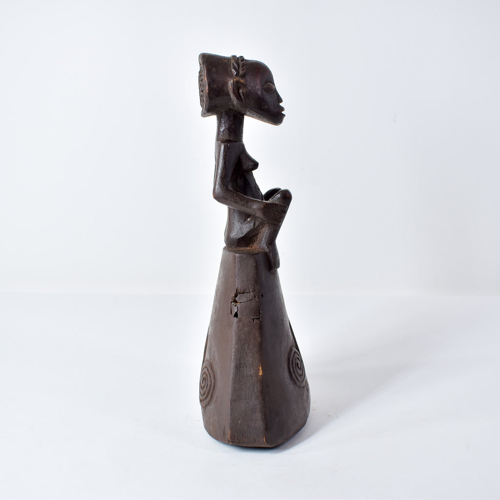 Luba Figural Wood Bell Congo