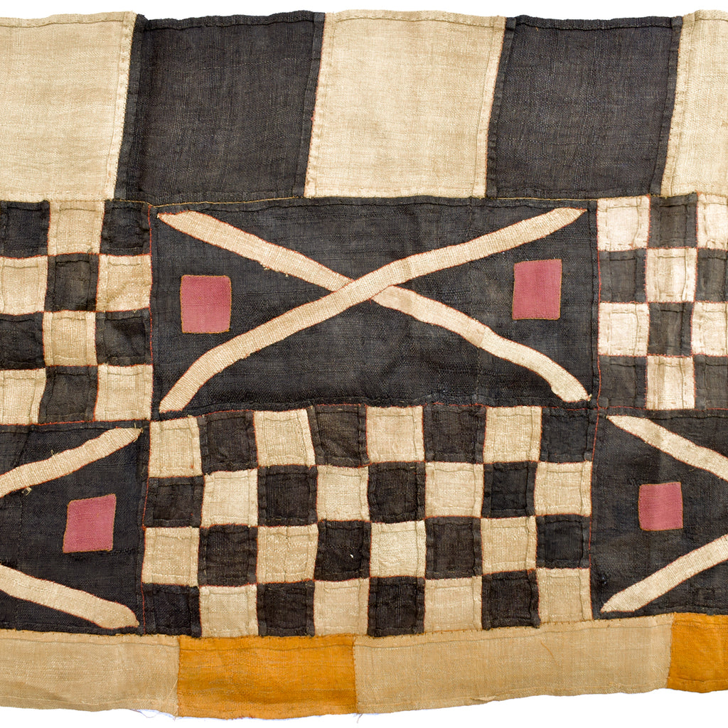 Kuba Appliquéd Raffia Textile Congo 151x26 Inch