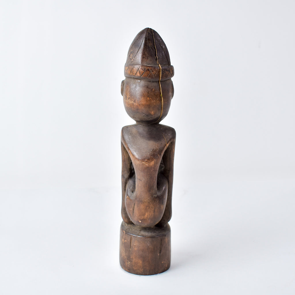 Baule Seated Wood Figure Côte d'Ivoire