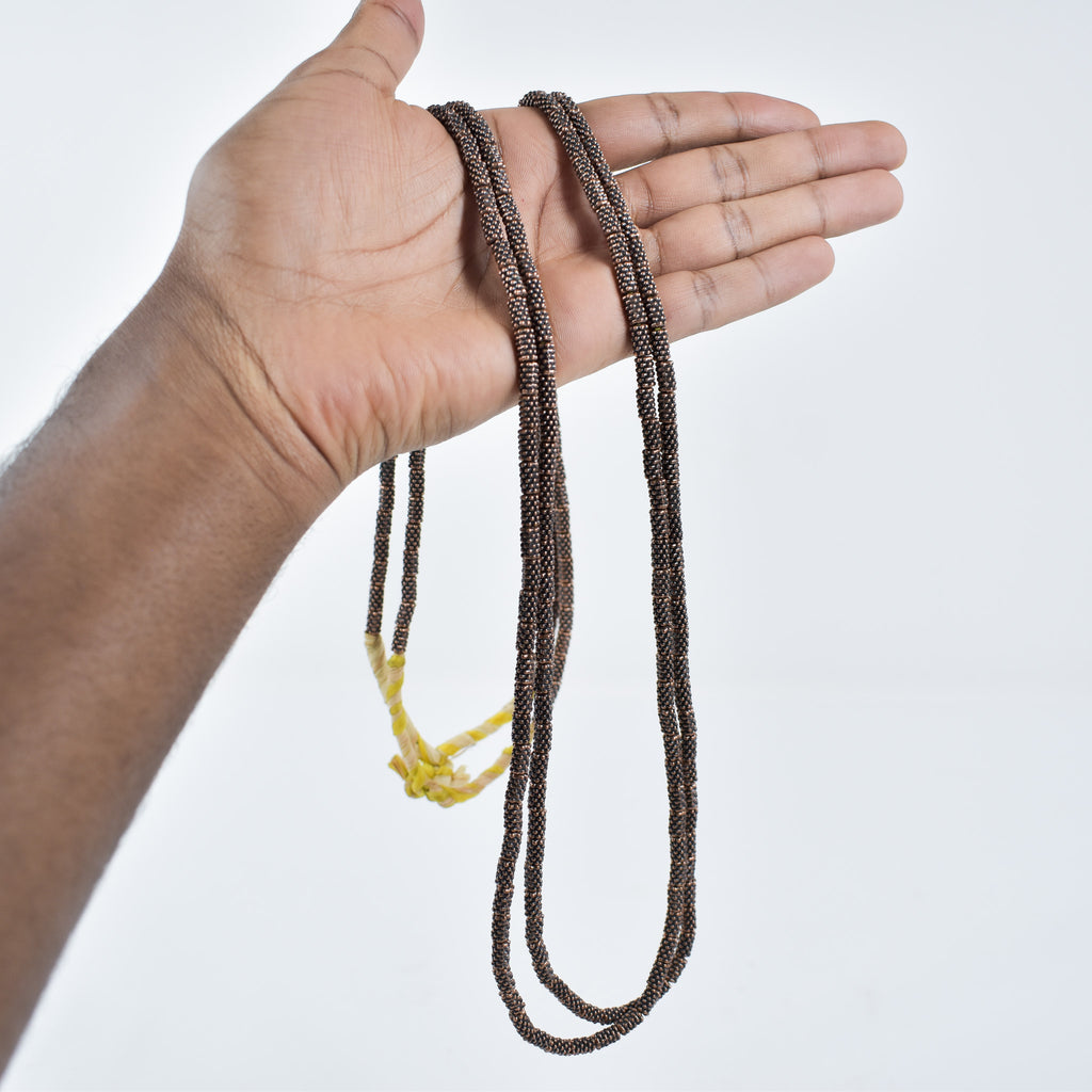 2 Strands Metal Trade Beads Ethiopia 34 Inch