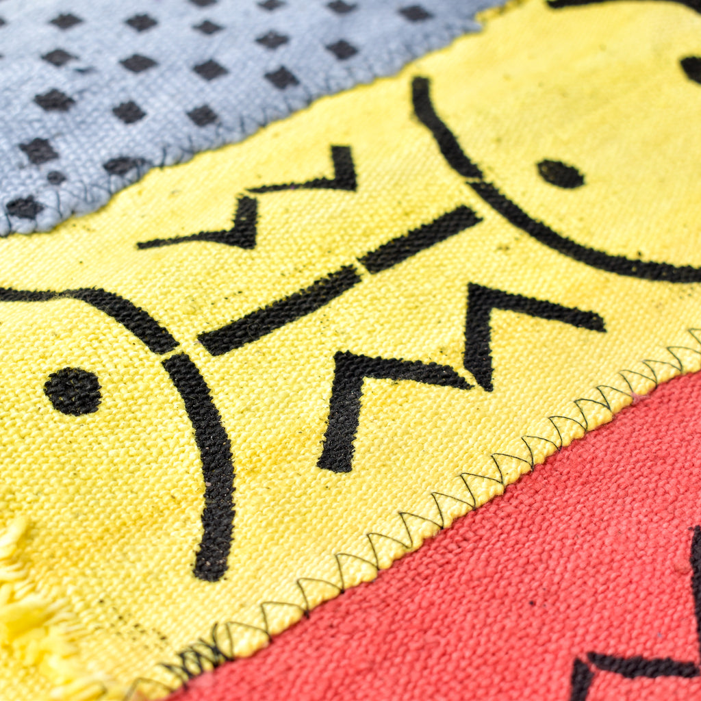 Colorful Mudcloth Textile Mali 65x41 Inch