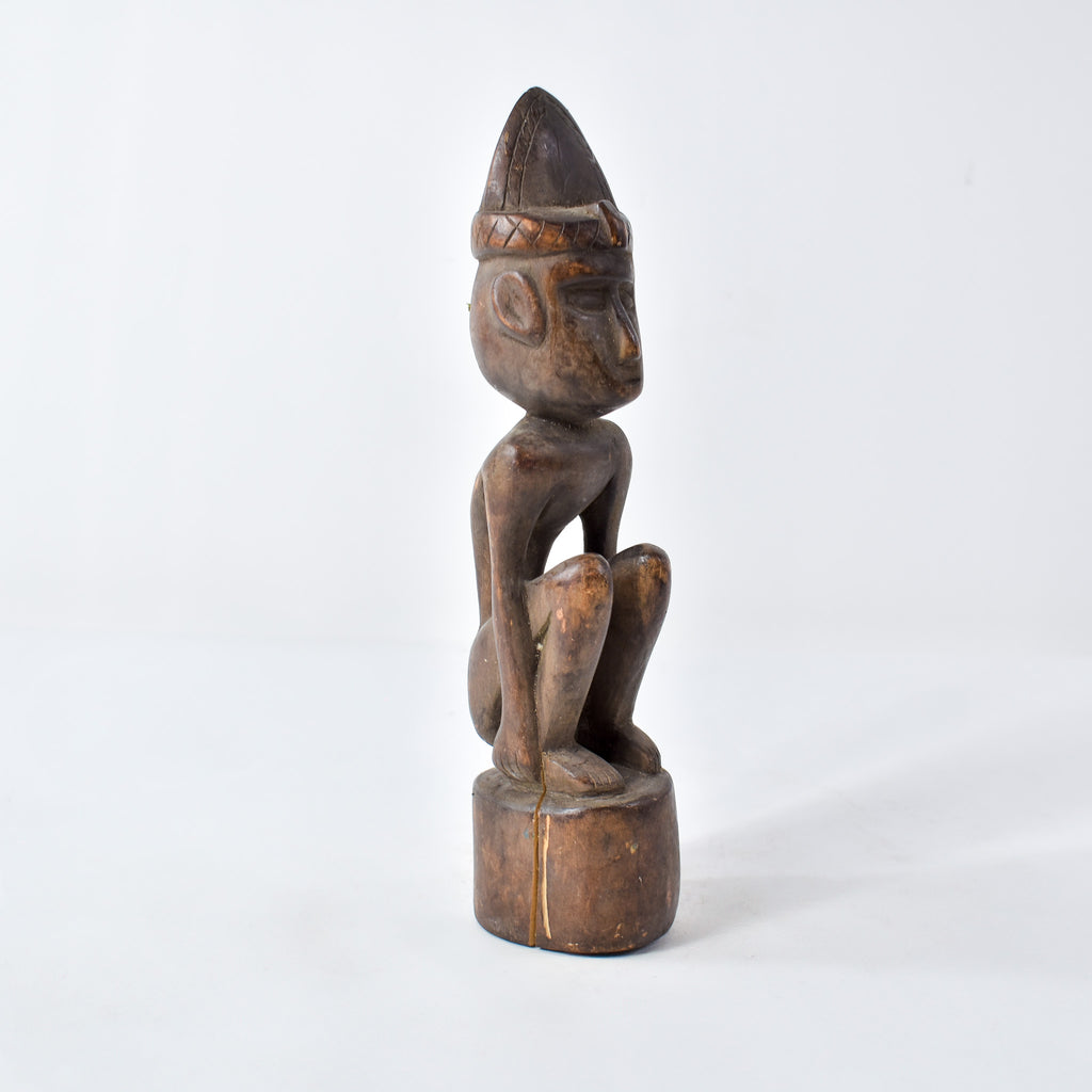 Baule Seated Wood Figure Côte d'Ivoire