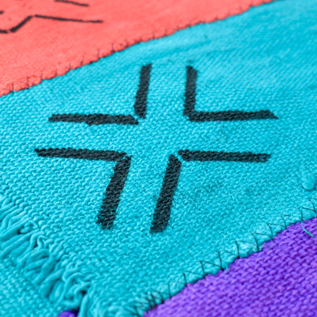 Colorful Mudcloth Textile Mali 65x41 Inch