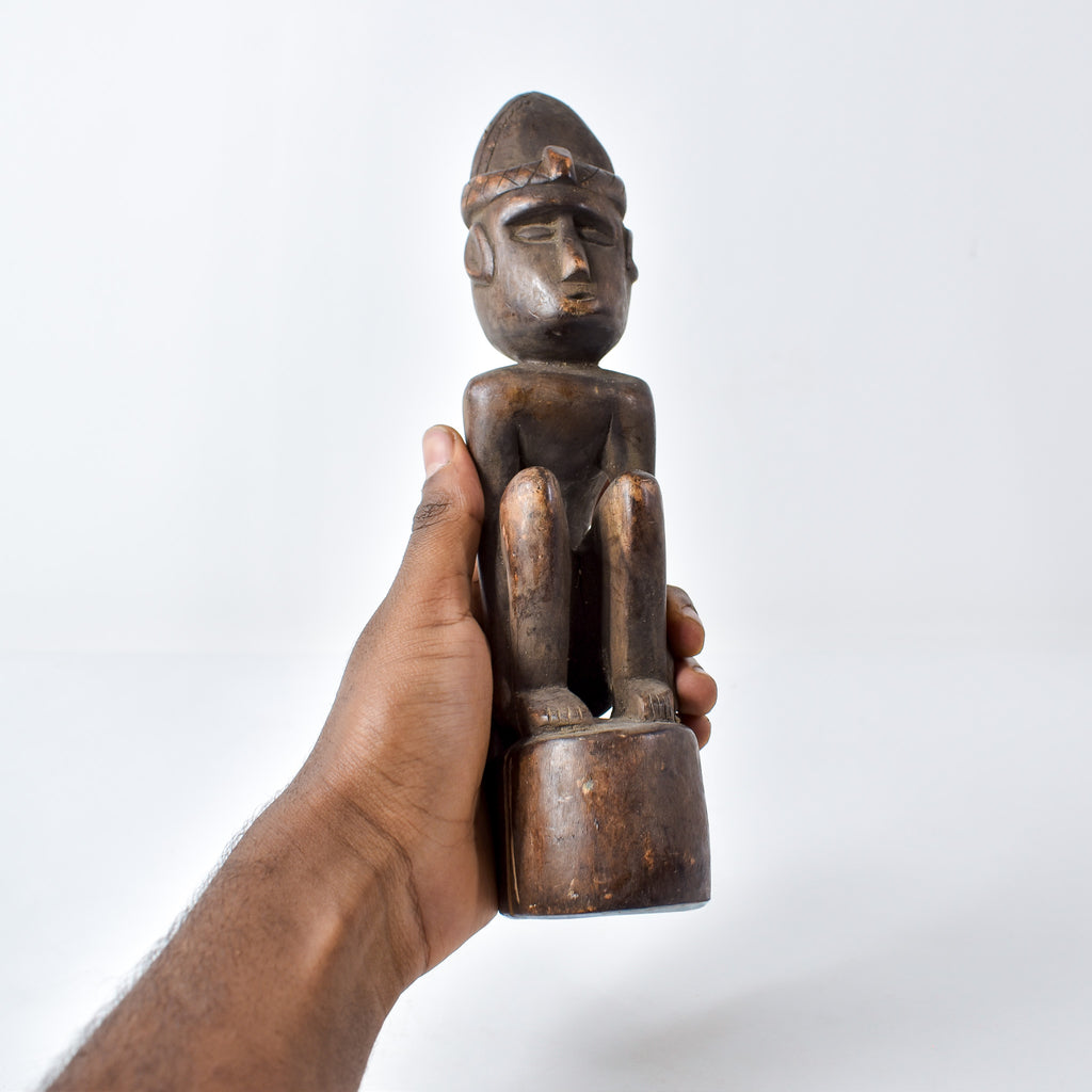 Baule Seated Wood Figure Côte d'Ivoire