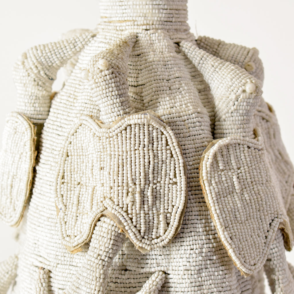 Yoruba White Beaded Crown Nigeria