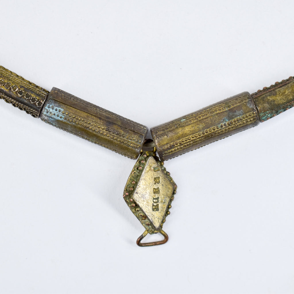 Yoruba Gilded Brass Raised Dot Trade Beads Nigeria