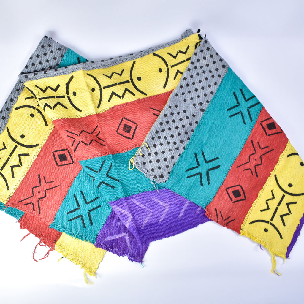 Colorful Mudcloth Textile Mali 65x41 Inch