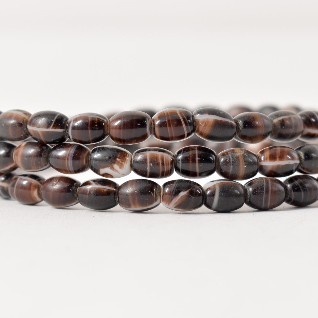 Coffee Bean Wedding Trade Beads 32 Inch