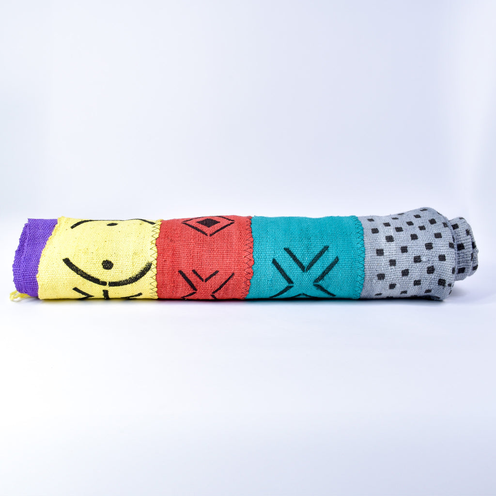 Colorful Mudcloth Textile Mali 65x41 Inch