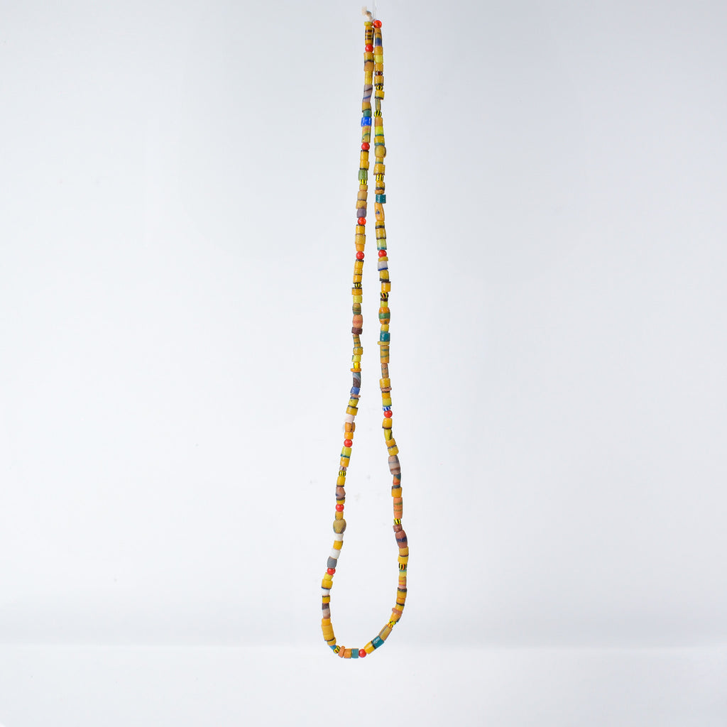 Krobo "Recycled" Powder Glass Mixed Trade Beads Gambia 34 Inch
