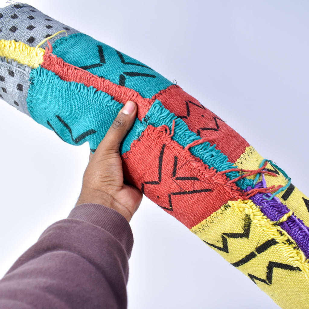 Colorful Mudcloth Textile Mali 65x41 Inch
