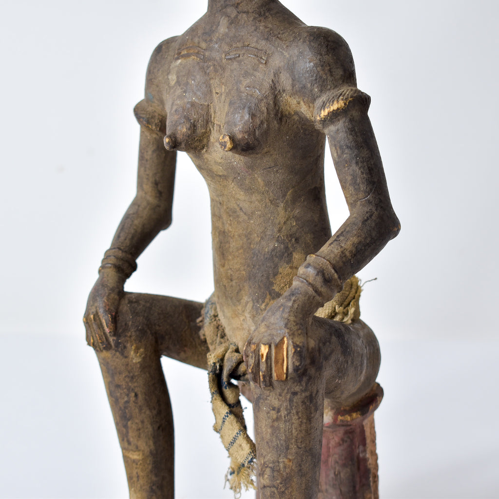 Baule Seated Wood Figure Côte d'Ivoire
