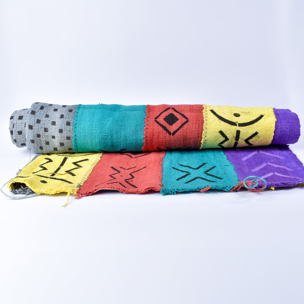 Colorful Mudcloth Textile Mali 65x41 Inch