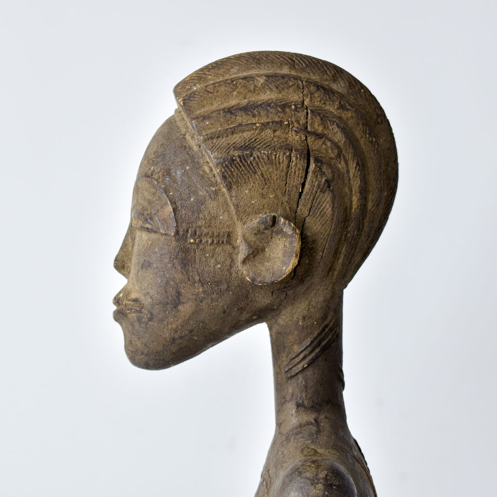 Baule Seated Wood Figure Côte d'Ivoire