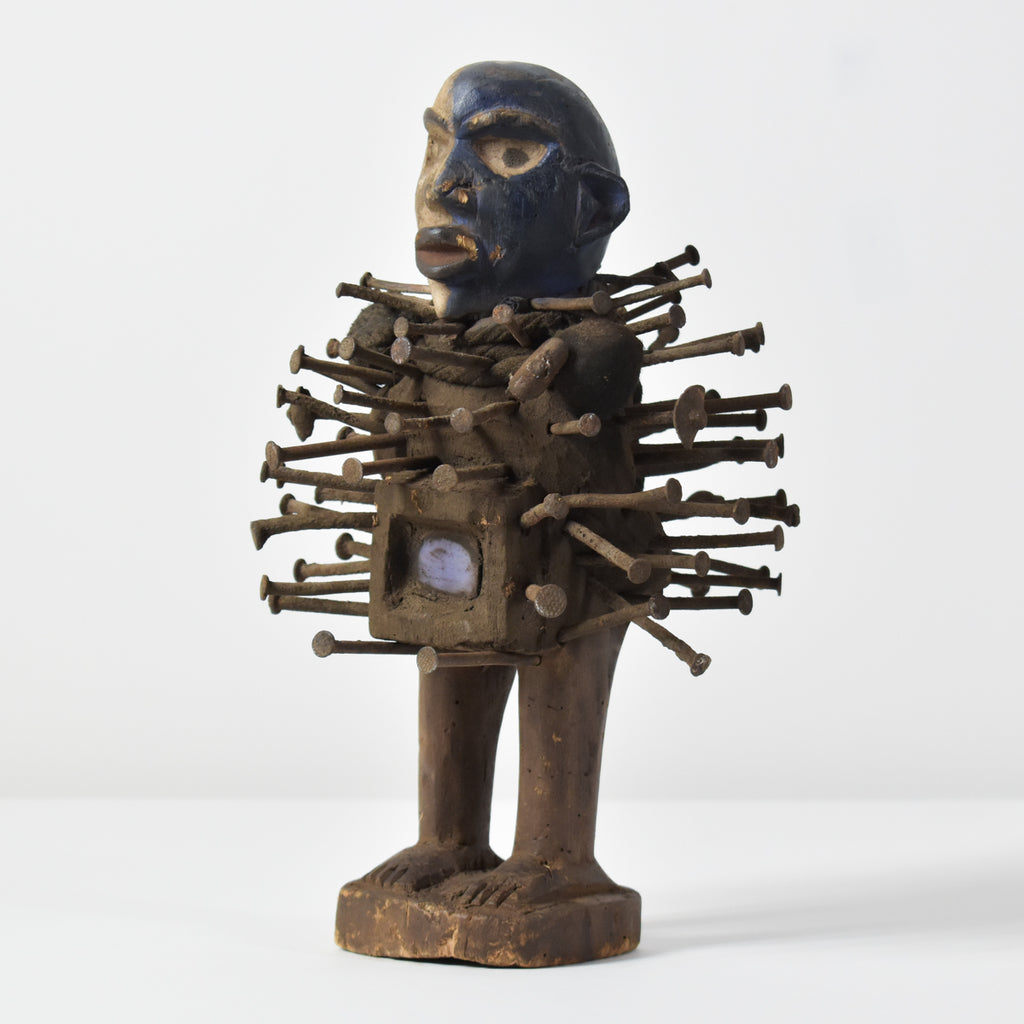 Bakongo Nkisi Power Nail Fetish Figure Congo