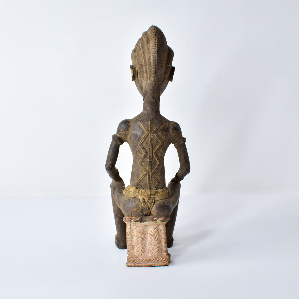 Baule Seated Wood Figure Côte d'Ivoire
