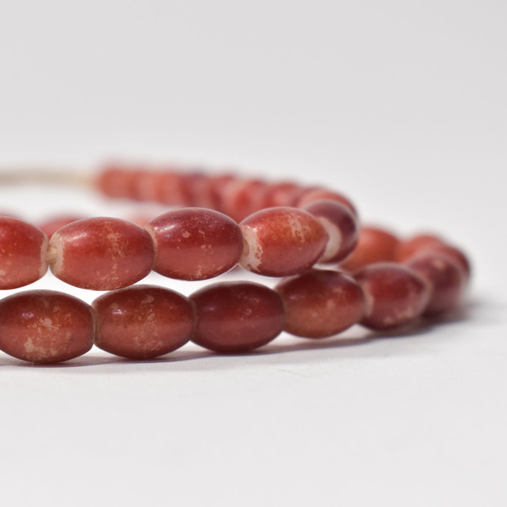 Red Bohemian Melon Glass Beads