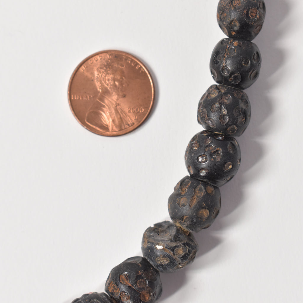 Black Skunk Venetian Trade Beads