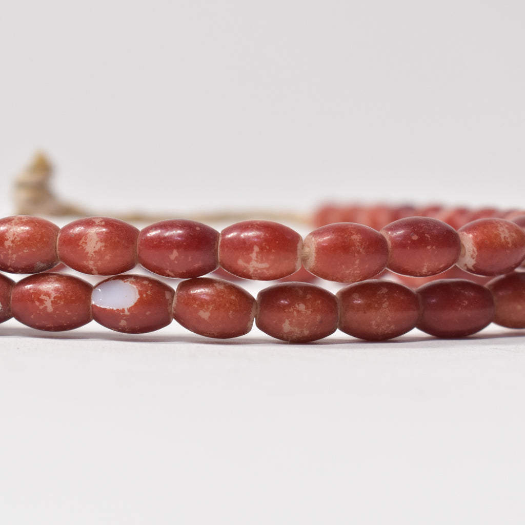 Red Bohemian Melon Glass Beads