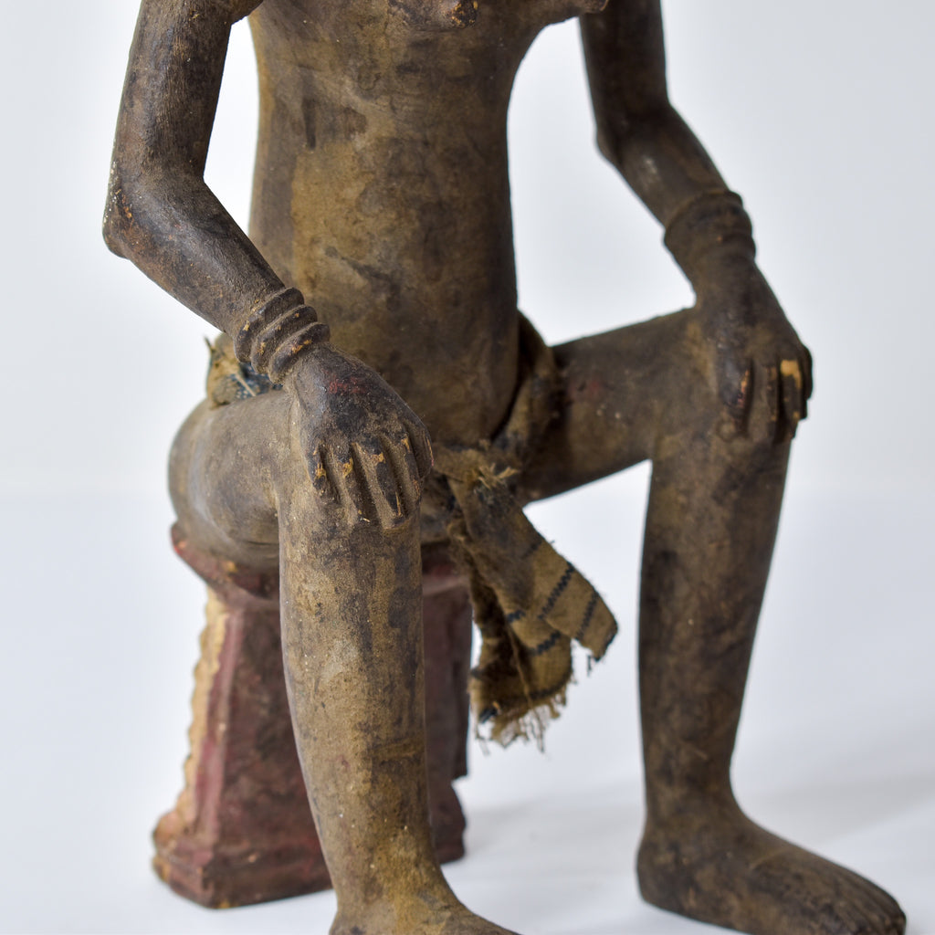 Baule Seated Wood Figure Côte d'Ivoire