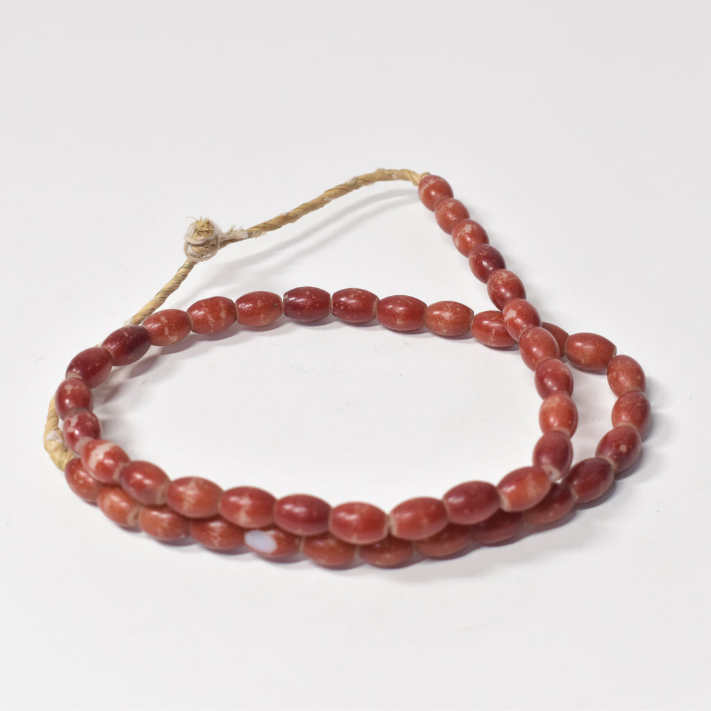 Red Bohemian Melon Glass Beads