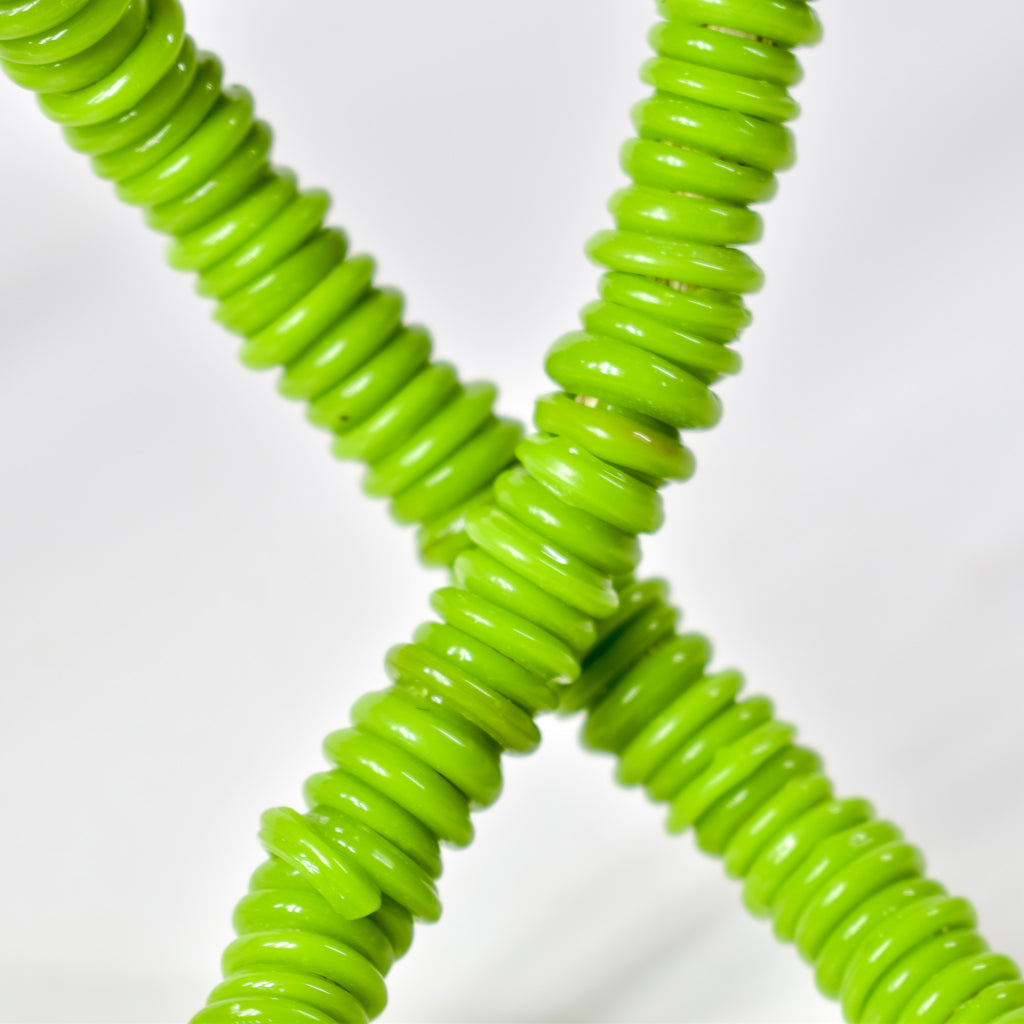 Italian Glass Rings Translucent Bright Green Trade Beads