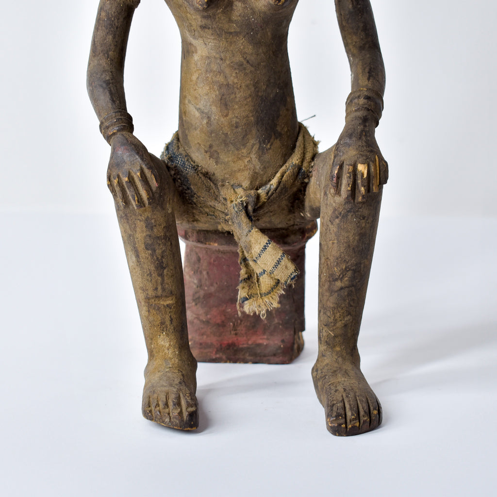 Baule Seated Wood Figure Côte d'Ivoire