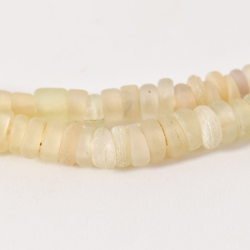 Translucent Dutch Donuts Annular Trade Beads 39 Inch