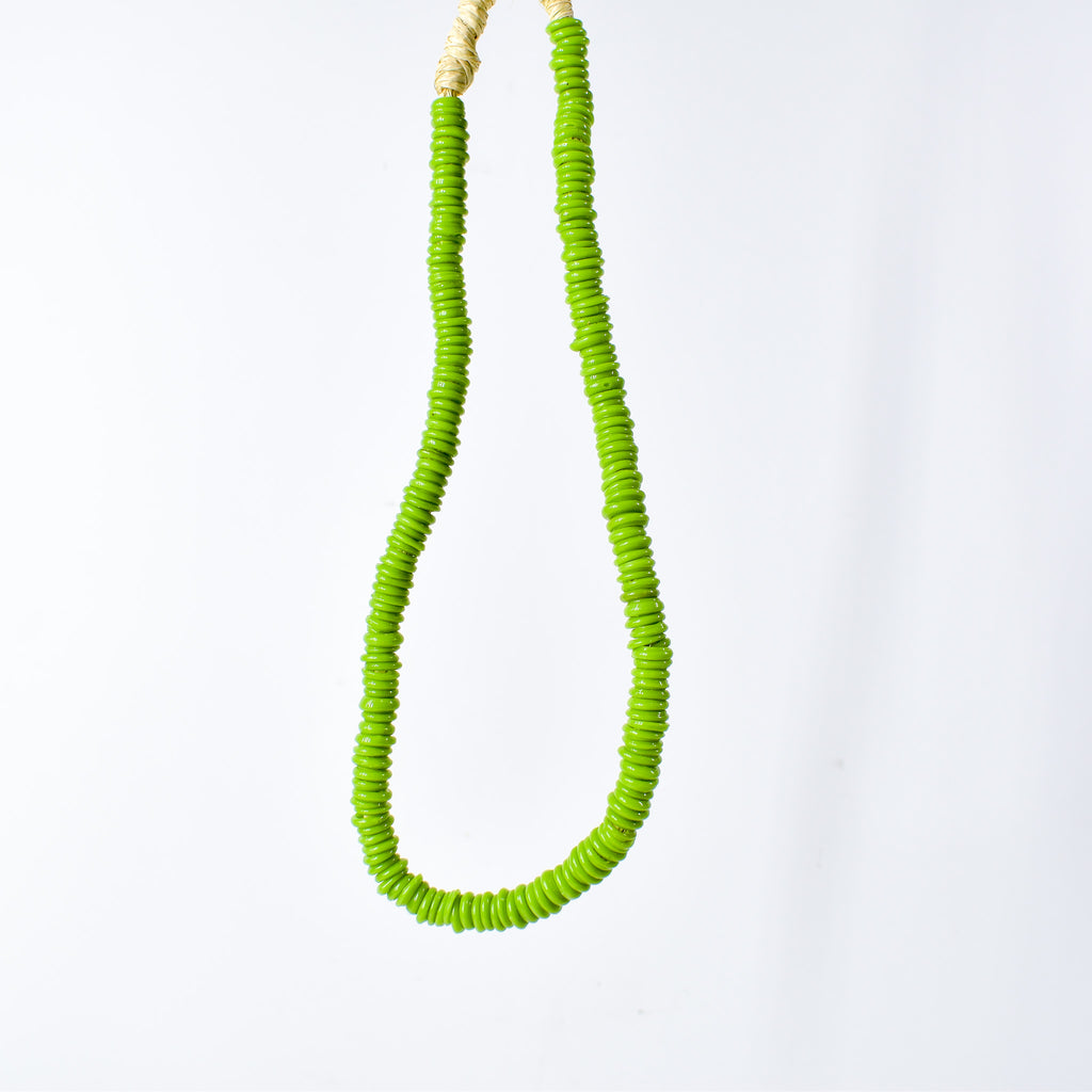 Italian Glass Rings Translucent Bright Green Trade Beads