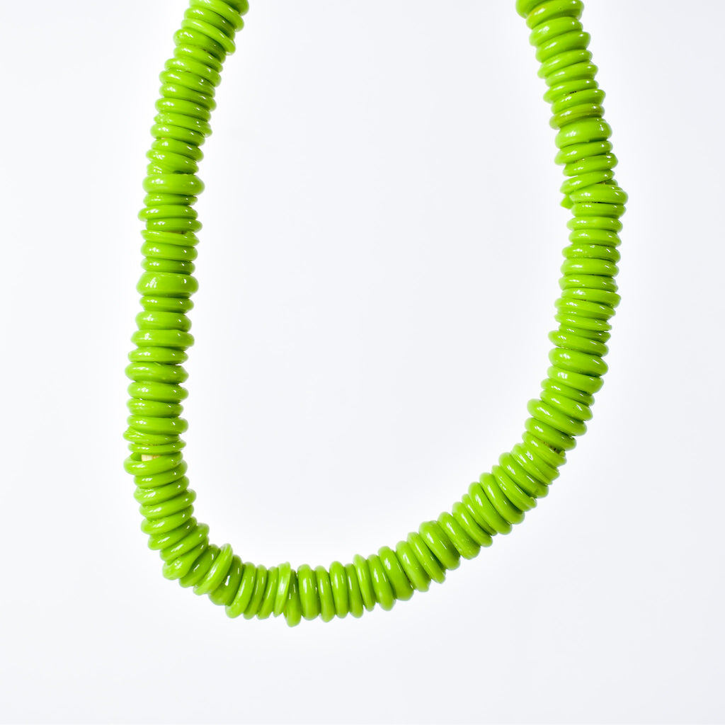 Italian Glass Rings Translucent Bright Green Trade Beads