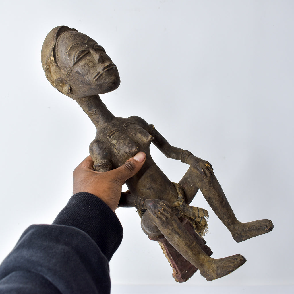 Baule Seated Wood Figure Côte d'Ivoire