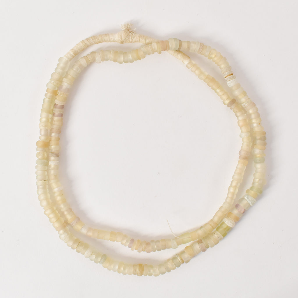 Translucent Dutch Donuts Annular Trade Beads 39 Inch