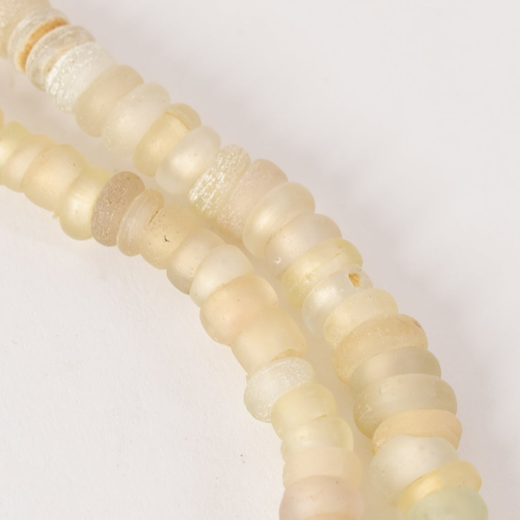 Translucent Dutch Donuts Annular Trade Beads 39 Inch