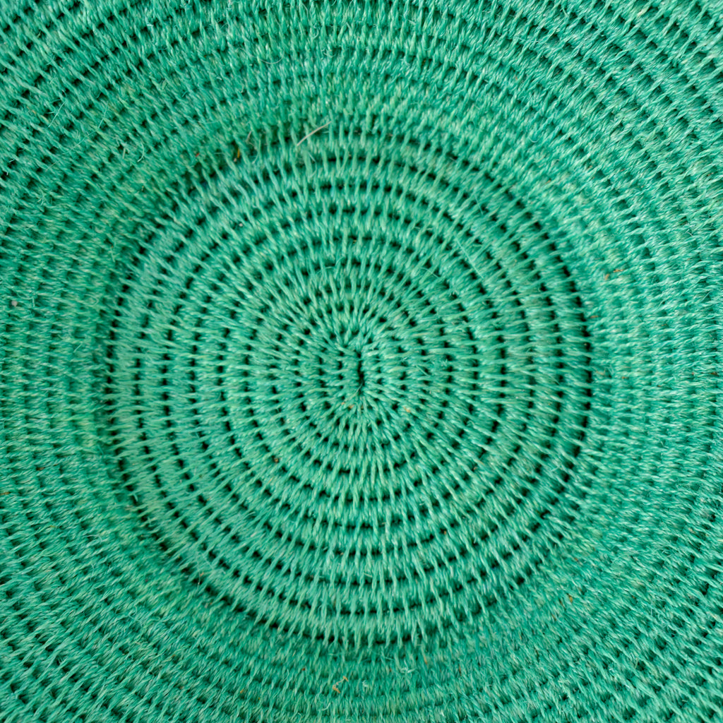 Teal Sisal Handwoven Basket Eswatini