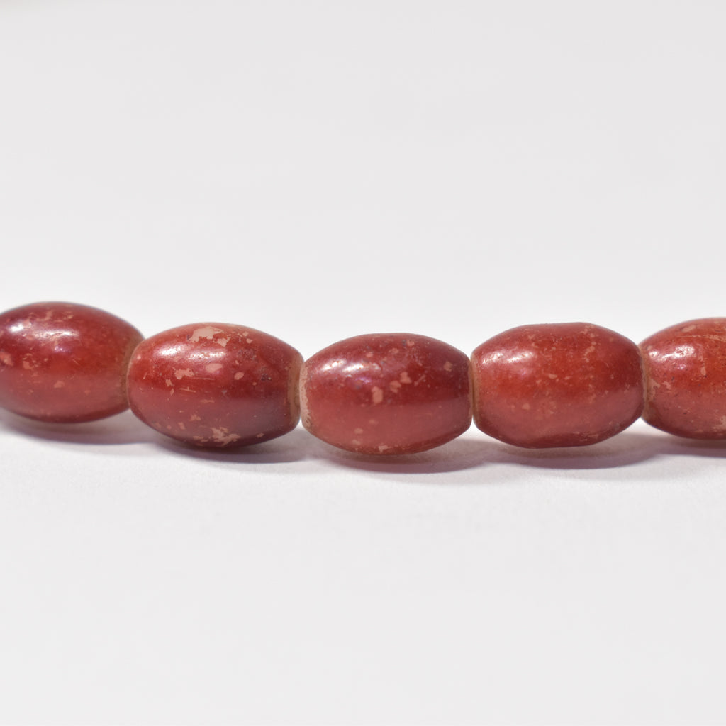 Red Bohemian Melon Glass Beads