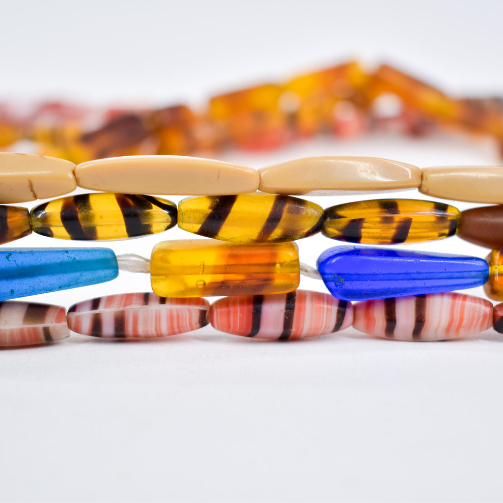 4 Strands Bohemian Faceted Mixed Trade Beads