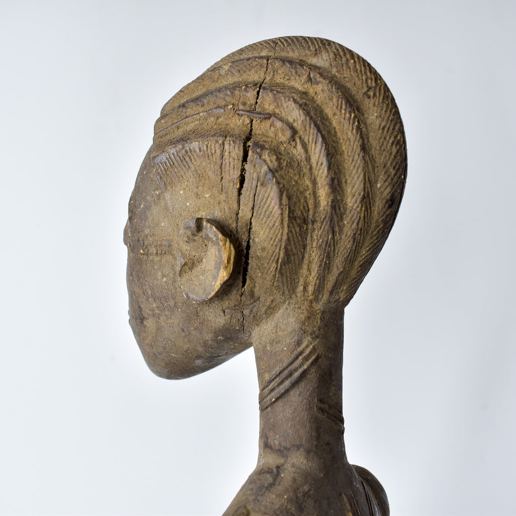 Baule Seated Wood Figure Côte d'Ivoire