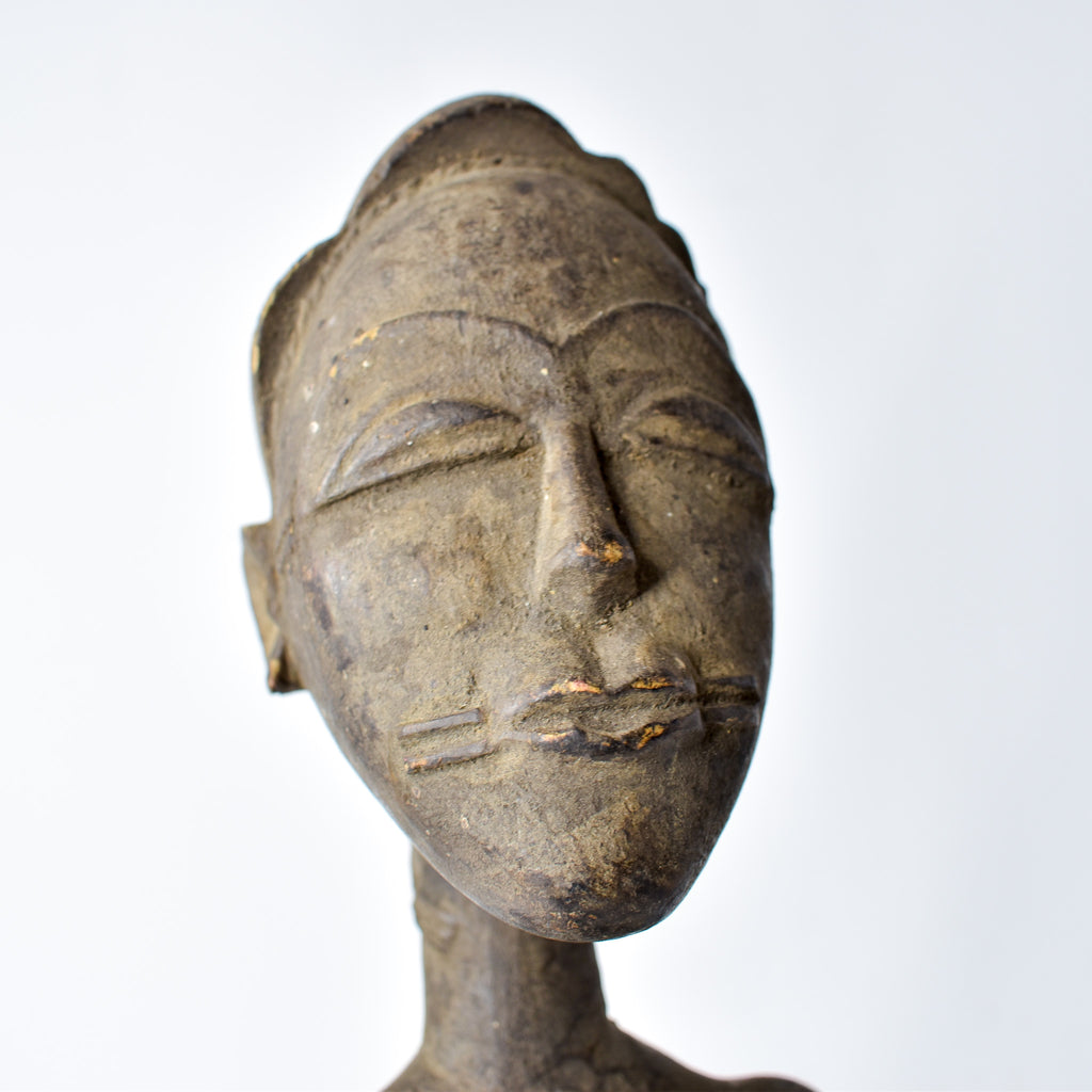 Baule Seated Wood Figure Côte d'Ivoire