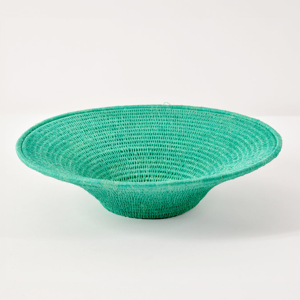 Teal Sisal Handwoven Basket Eswatini