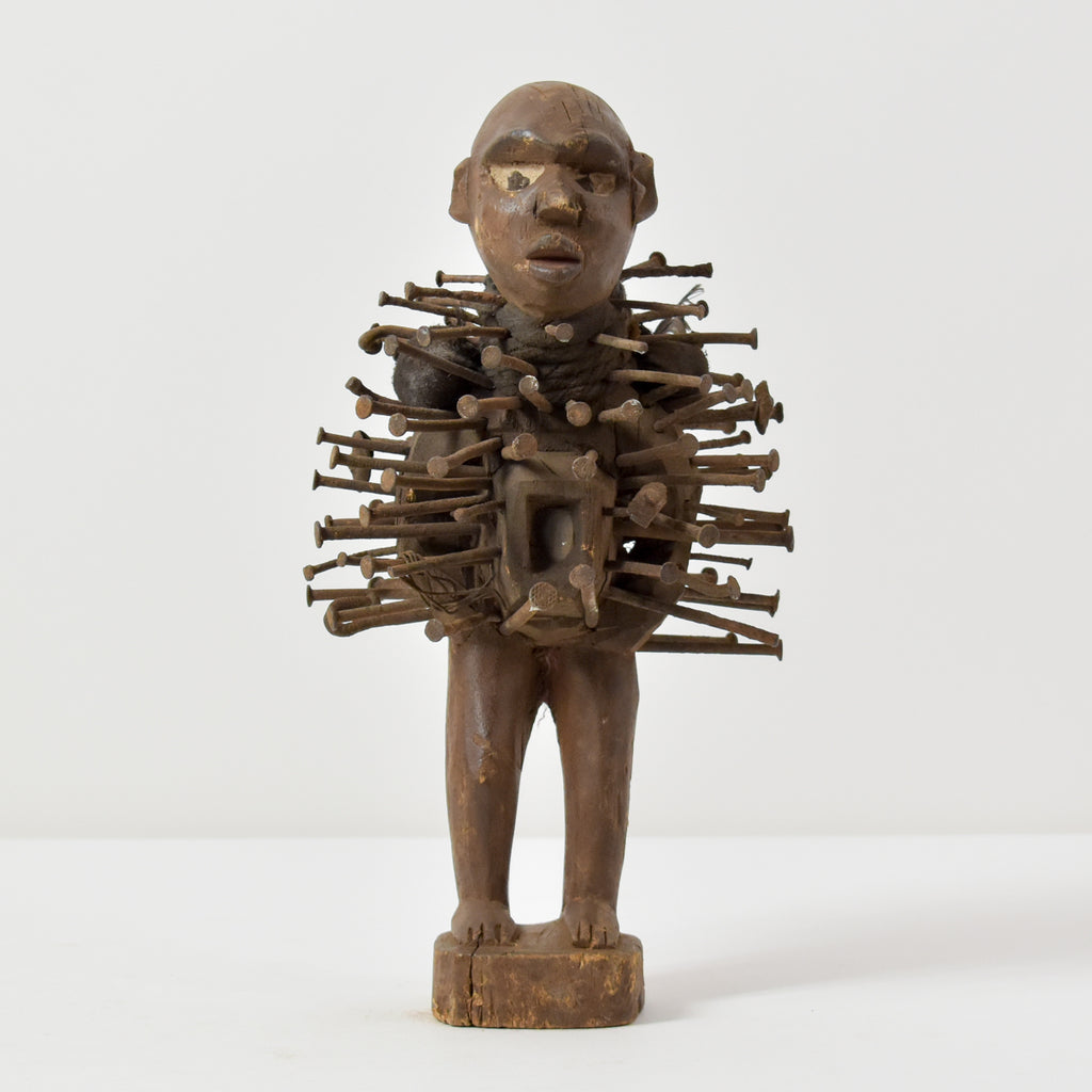 Bakongo Nkisi Power Nail Fetish Figure Congo